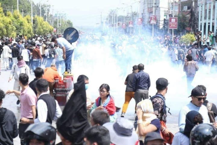 Nepal protest media